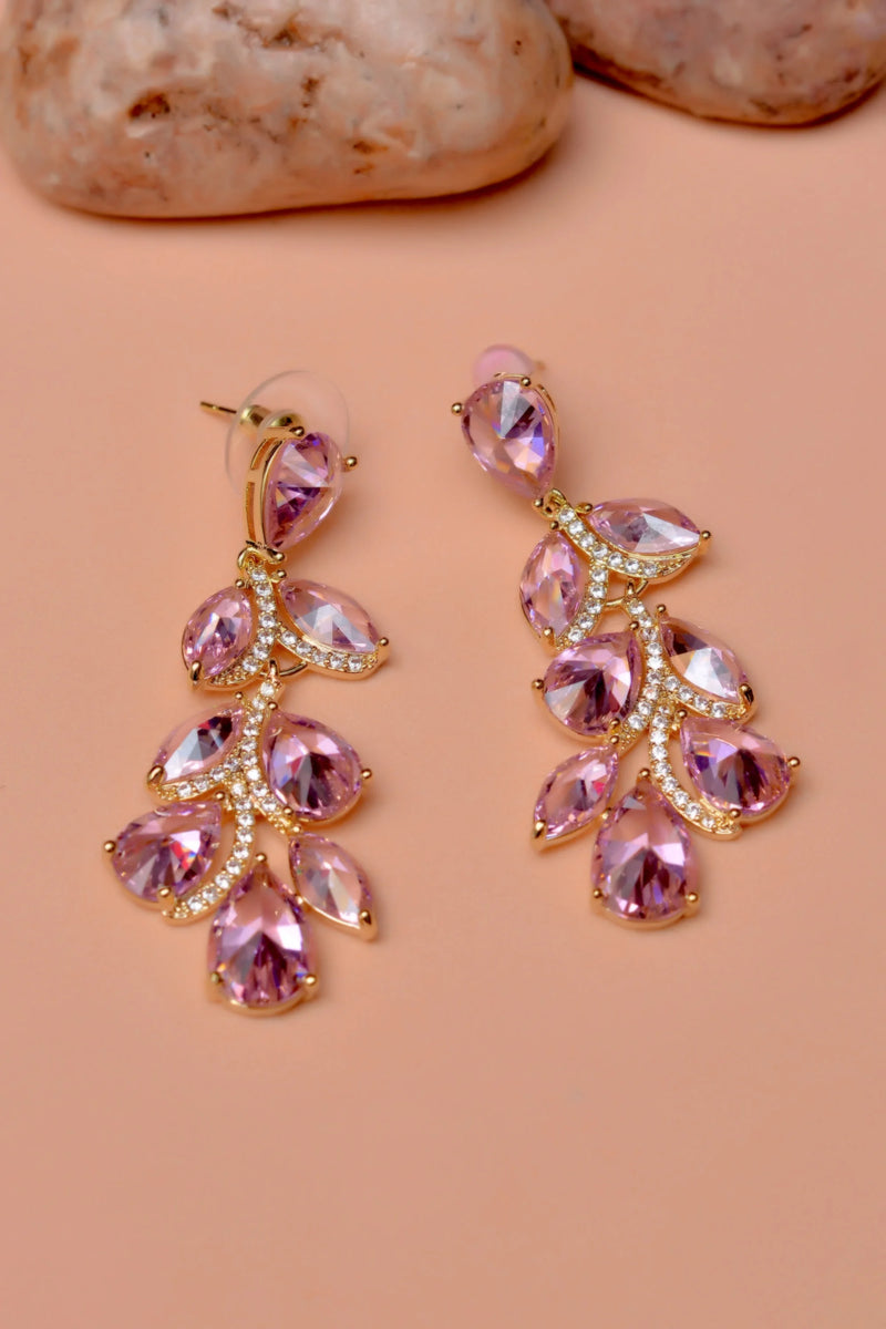 Party Wear Pink Earrings