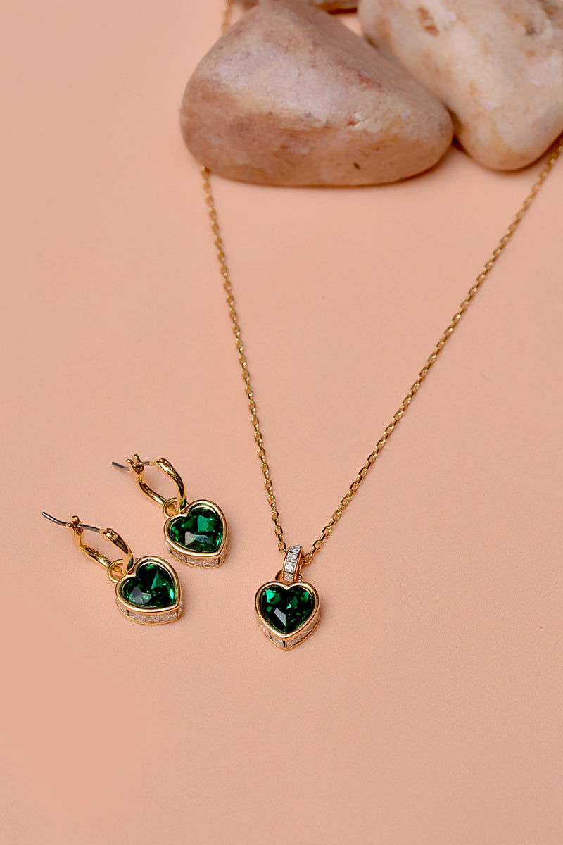 Party Wear Green Locket set