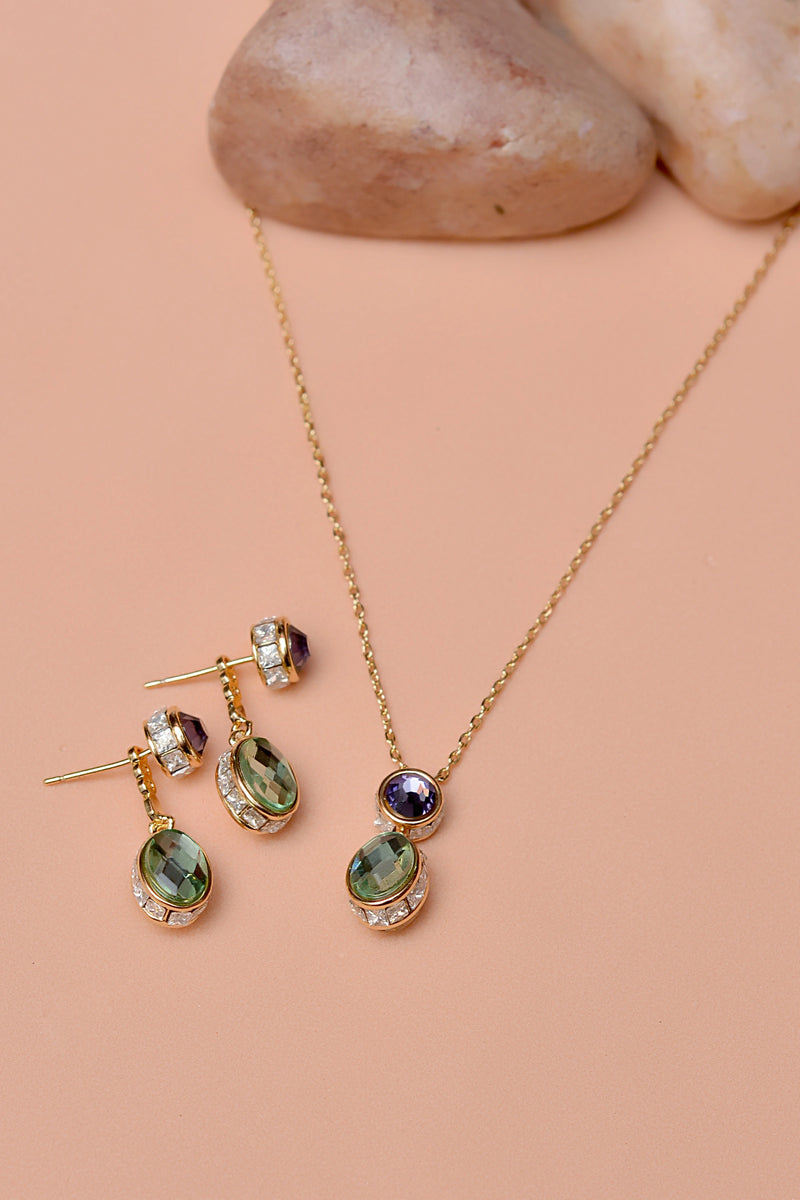 Party Wear Multicolor Locket set