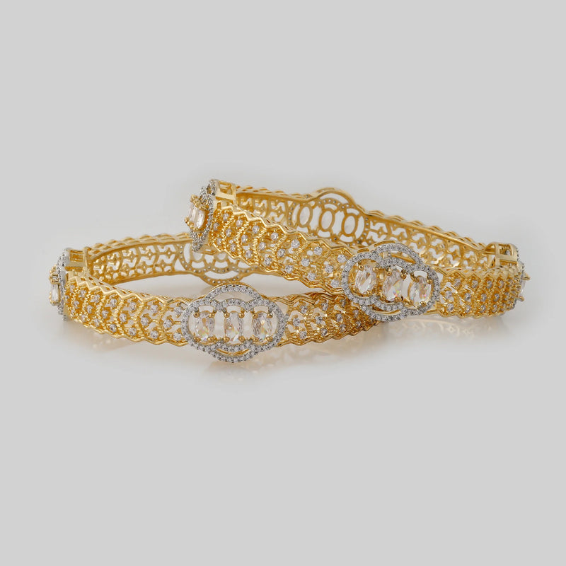 Size 2-6 Party Wear Golden Bangles