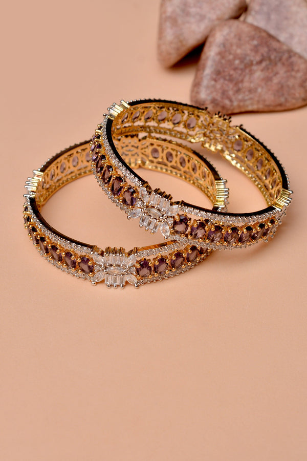 Size 2-6 Engagement & Wedding Purple Bangles