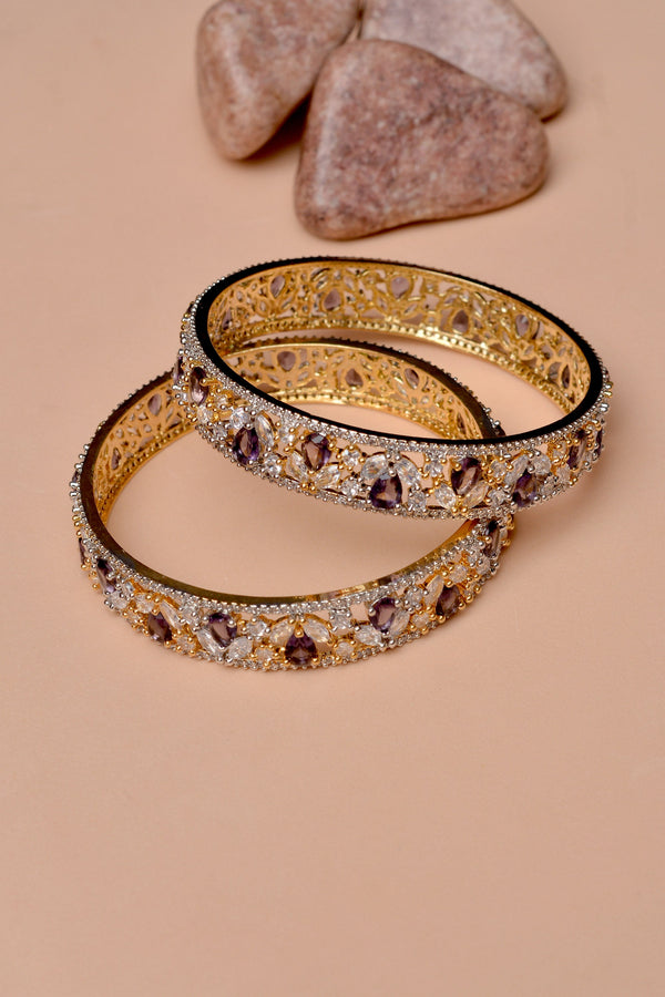 Size 2-8 Engagement & Wedding Purple Bangles