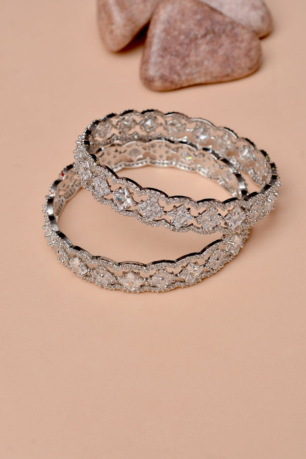 Size 2-8 Engagement & Wedding Silver Bangles