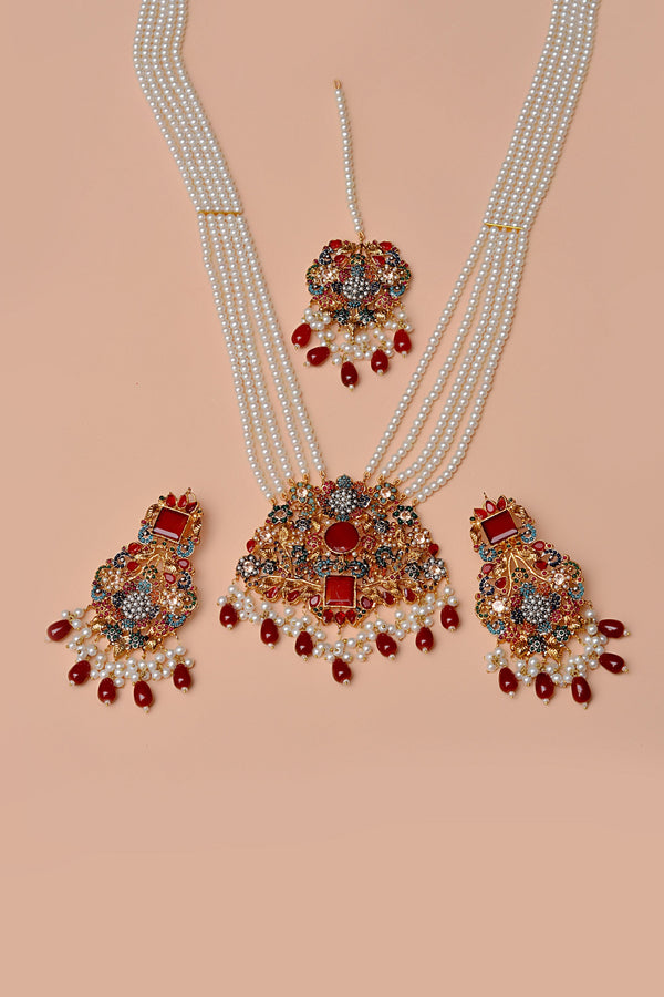 Engagement & Wedding Red Maala Necklace