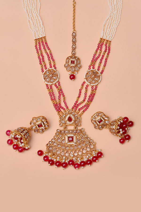 Engagement & Wedding Red Maala Necklace
