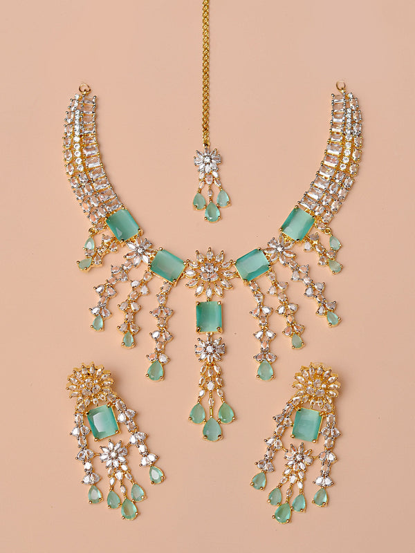 Engagement & Wedding Green Bridal Set