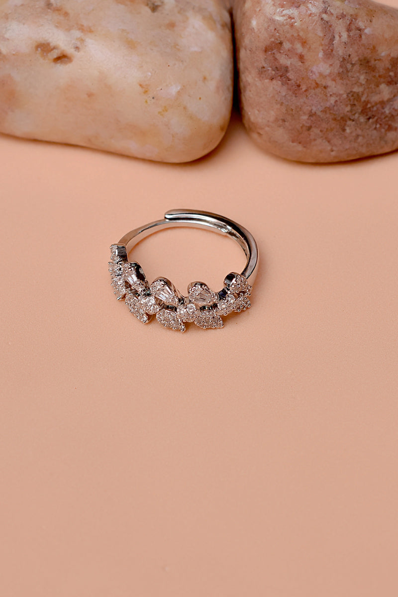 Size 0 Engagement & Wedding Silver Ring