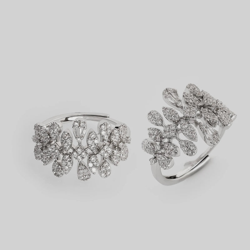 Size 0 Engagement & Wedding Silver Ring