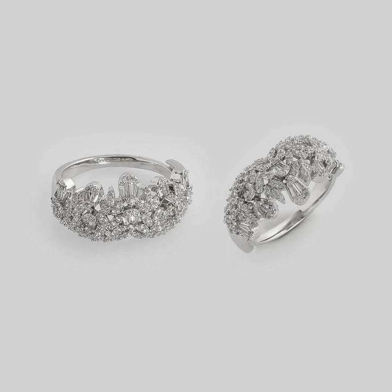 Size 0 Engagement & Wedding Silver Ring