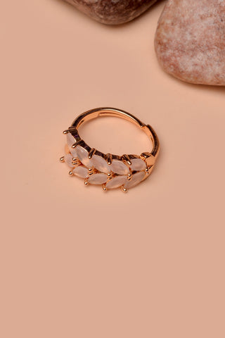 Size 0 Party Wear Pink Ring